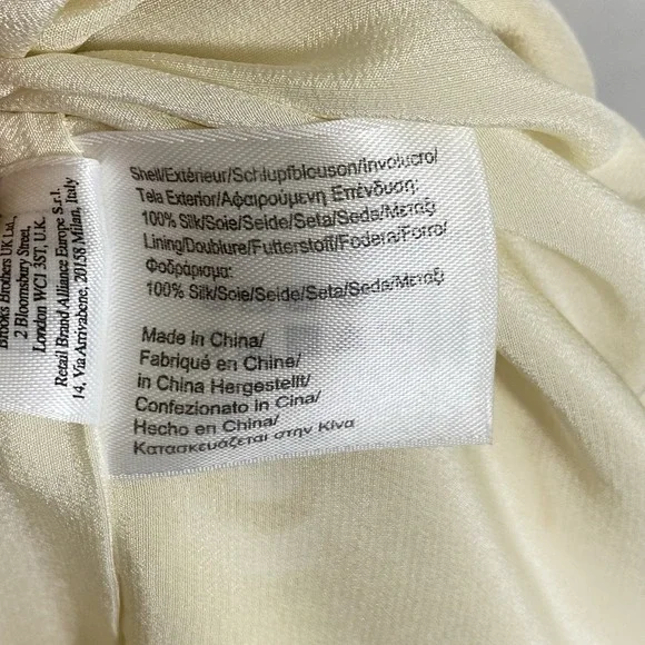 Brooks Brothers 100% Silk Size 2 XS Yellow Dress Lined Sleeveless Luxury Preppy - Picture 6 of 6